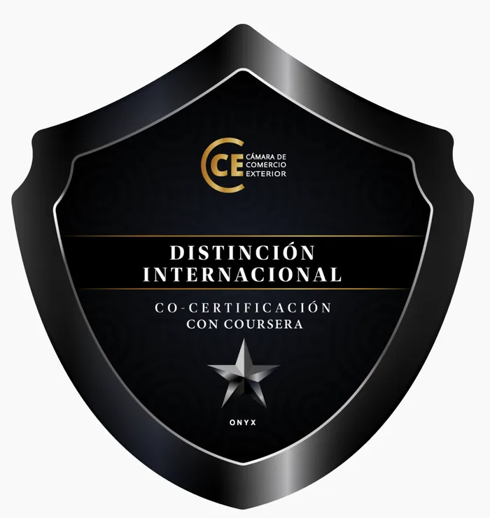 Insignia Internacional Onyx de co-certificación con Coursera